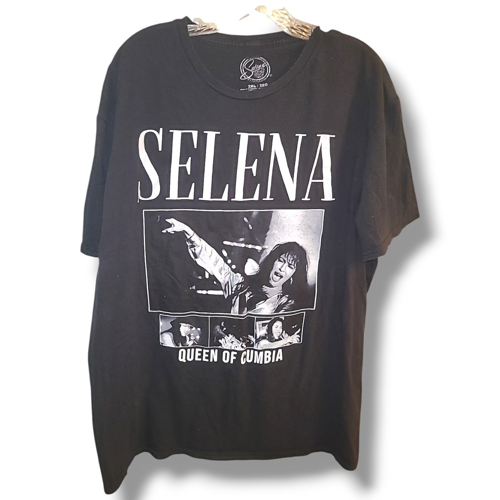 Selena Quintanilla Queen of Cumbia T Shirt Black Men's 2XL 2X Graphic Tee